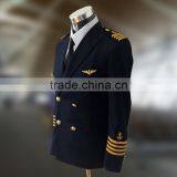 Juqian OEM Custom Mens Airline Pilot Uniform for Captain, Airline Hostess Uniform, Airport Uniform thumbnail-4