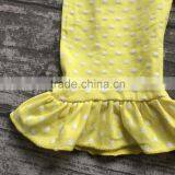 Back to School 3-8years Old Girls Outfit Clothes School Bus Clothing Aqua Yellow Ruffles Cotton Capris With Matching Accessories thumbnail-2