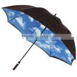 Colorful Inside Printing 2 Layer Automatic Golf Umbrella thumbnail-1