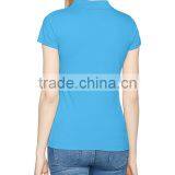 Women's Short Sleeve Pima Cotton Three-button Placket Guangzhou Polo Shirt Wholesale thumbnail-2