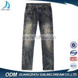 Top Sale New Design Autumn Customized Blue Hole Design Denim Ripped Jeans Men 2017 Denim thumbnail-2