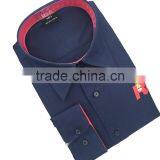 2017 Latest Contrast Casual Spread Collar Men's Shirt With Embroidery thumbnail-1