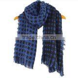Women Soft Fringe Winter Plaid Cashmere Scarf thumbnail-4