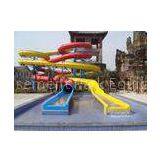 48m Long Fiberglass Spiral Slide , Water Theme Park Swimming Pool Slides thumbnail-1