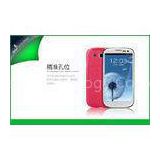 Custom Pink Leather Phone Case For Samsung Galaxy S3 / I9300 With Card Slot