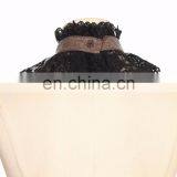 Steampunk Laced Jabot With Gear Decorations on a Choker-collar With a Real Clock thumbnail-2