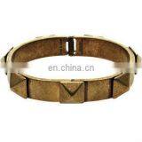 Unfinished Brass Bangle in Antique Look With Primids Pattern thumbnail-1