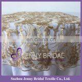 TC199A African Table Cloth Chemical Lace Embroidery Fabric Tablecloth Round thumbnail-1