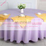 Round Plain Polyester Wedding Banquet Table Clothes thumbnail-2