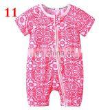 2019 New Summer Newborn Baby Girls Big Flower Zipper Overalls Clothes Cotton Rompers Baby Clothes Over 40styles thumbnail-2