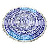 Quality Chinese Products Digital Print Circle Beach Towels Microfiber Round Turkish Beach Towel With Tassels thumbnail-7