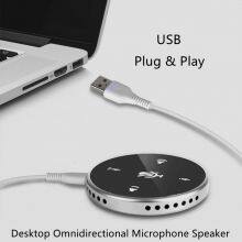 Touch Screen Hotrain FX202U USB Portable Mini Desktop Omnidirectional Conference Microphone Speaker for Meeting, Teaching, Training, Interview, Broadcast thumbnail-4