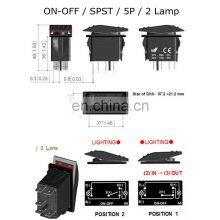 1pcs 12V 24V Car Boat Caravan Rocker Switches Waterproof Rocker Switch Dual Blue LED Light Bar 4x4 thumbnail-5