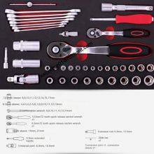 Socket Set Portable Ratchet Wrench Jack Auto Repair Tool Box thumbnail-2