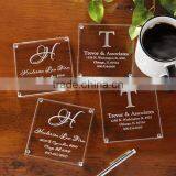 Office Table Decoration Glass Coaster Clear Glass Table Decorations thumbnail-1
