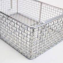 Customized 304 Stainless Steel Woven Wire Mesh Basket For Storage thumbnail-3