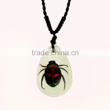 2016 new design gifts resin necklace with real insect