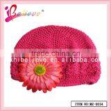 Beautifly Sunflower Baby Winter Hat,hand Knitted Baby Hat,environmental Fabric for Hat thumbnail-3