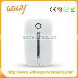 Fashion Business Style Dual USB Charger White Mouse Wireless Power Bank thumbnail-1