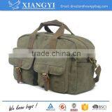 Durable Washed Canvas 16OZ Sport Bag Rucksack Duffle Bag Travel Bag With PU Details Supplier's Choice