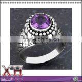 Sterling Silver Amethyst Stone Cawi Cocktail Ring Indonesia thumbnail-1