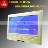 9 Inch Headrest Car Dvd Player With 32bit Games IR FM SD USB