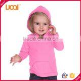 LuoQi OEM Fancy Design Baby Hoodie/100% Cotton Long Sleeve Pullover/Custom Wholesale Children Plain Hoodies For Kids Quality Choice thumbnail-1
