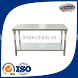 manufacturer assembling stainless steel tech workbench