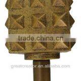 Home Fashions Cut Diamond Victorial Gold Curtain Pole Set; Curtain Accessory; Curtain Hardware; Window Drapery Hardware thumbnail-1