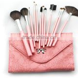 12Pcs Set Professional Makeup Brush Set Foundation Eye Face Shadows Lipsticks Powder Make Up Brushes Kit Tools + Bag