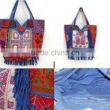 Vintage Banjara Hand Bag Leather Fringe Handbag thumbnail-1