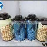 Coffee Pot With Pink Glass Refill , Drinking Water Bottle, Steel Body or Stainless Steel Body Vacuum Flask