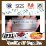 Guangzhou Lifeng 2014 3d Plastic Business Card/3d Plastic Visiting Cards/3d Name Card