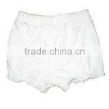 Girls Plain White Boxer Shorts thumbnail-1