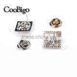 Fashion Jewelry Rhinestone Cuff-Link Gold Silver Unisex Chirstmas Party Gift Promotion Apparel Accessories thumbnail-2
