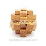 2015 Hot Sale Wooden IQ Intelligent Puzzle Magic Puzzle Kongming Lock Brain Teaser Model Number GAD1074 thumbnail-3
