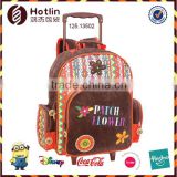 PATCH FLOWEER Lightweight Trolley School Backpack With Detachable Trolley