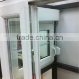 Shandong pvc white sliding window/ Double glass PVC sliding windows/ windows and door pvc profile