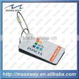 Silk Printing Adjust Steel Ring Custom Brushed Aluminum Luggage Tag