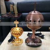 China Supplier Classical Metal Electronic Incense Burner Antique Perfume Burner