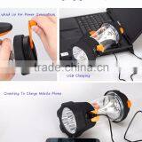 2016 Powerful Multi-modes 4 IN 1 Hand Crank High Brightness 3 LEDs Spotlight Camping Lantern thumbnail-3