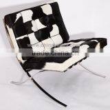 Cowhide Barcelona Chair for Living Room thumbnail-1