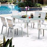 Hot Sale Synthetic Rattan Dining Set -Wicker Dining Set Furniture (1.2mm Alu Frame Powder Coated,5cm Thick Cushion) thumbnail-1