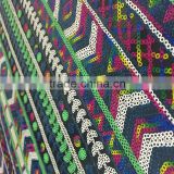embroidery ethnic sequins fabric for clothing