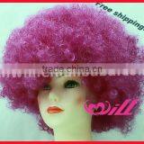 Hot Fashion Synthetic Fiber Fan Wigs Synthetic Hair Wigs Party Wig Purple Wigs