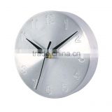 25CM round shape aluminium wall clock with 1-12