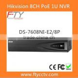 Original English Version DS-7608NI-E2/8P 6MP Resolution Home Security NVR Hikvision