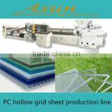 Price for Plastic PC Hollow Grid Sheet Extrusion Machine