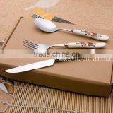 Stainless Steel Tableware Set With Ceramic Handle thumbnail-1