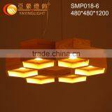Natural Color Chandeliers Wooden Pendant Lamp,Modern Wood Chandelier thumbnail-1